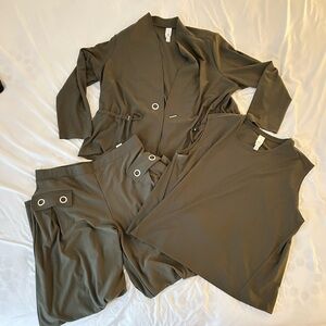 Olive Green Three-Piece Set